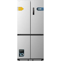 Cecotec Frigorifero Americano Semintegrato 4 Porte 466L Total No Frost Bolero CoolMarket 4D 466 SBI Inox E. Compressor Inverter Basso Consumo,