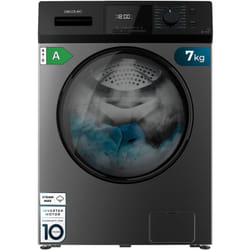Cecotec - Lavatrice 7Kg Carica frontale Bolero Dresscode 7410 Inverter Steel a. 1850W, 1200 rpm Regolabile, 16 Programmi, Motore Inverter Plus, Basso