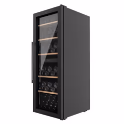 Cecotec 02299, Cantinetta vino con compressore, Libera installazione, 77 bottiglia/bottiglie, F, Luce interna, Nero