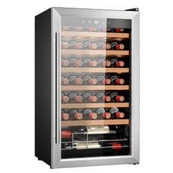 Cecotec 02716 cantina vino Cantinetta vino con compressore Libera installazione Nero, Argento, Trasparente 34 bottiglia/bottiglie
