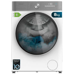 Cecotec - Lavasciuga con capacità di 8 kg - 5 kg e 1400 giri/min, 16 programmi, motore Inverter Plus, Classe b, SteamMax, OnSmart, SpaCare, Fuzzy
