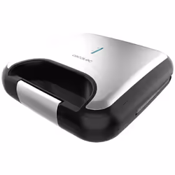 Piastra tostapane per 2 panini con finitura in acciaio inossidabile, potenza di 800 W e piastre da griglia con rivestimento a ...