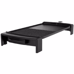 Piastra elettrica da 2150 W di potenza per cucinare ogni tipo di alimento in modo rapido e preciso. Piastra in alluminio pres ...