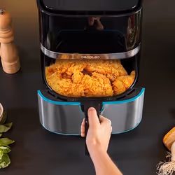 Cecotec 03317 friggitrice Singolo 5,5 L Indipendente 1700 W Friggitrice ad aria calda Nero, Acciaio inox - Vista aggiuntiva 5