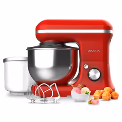 Cecotec Cecomixer Merengue 5L 1200, Sbattitore con base, Rosso, Sbattitura, Impasto, Miscelatura, Stirring, Whisking, 5 L, Ma ...