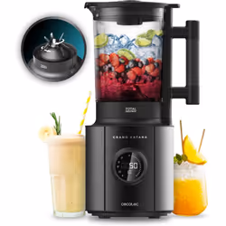 Frullatore de vetro con finitura in acciaio inox confino a 2700 W de potenza equivalente a 3,6 hp de potenza, che raggiunge u ...