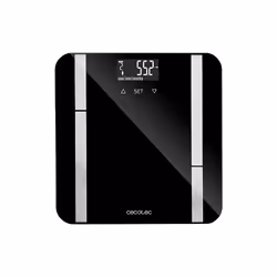 Cecotec Surface Precision 9450, Bilancia pesapersone elettronica, 180 kg, 100 g, Nero, Bianco, Quadrato, Vetro temperato