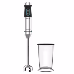 Cecotec Power TitanBlack 1500 XL, Frullatore ad immersione, 0,8 L, Tritaghiaccio, 1500 W, Nero, Argento