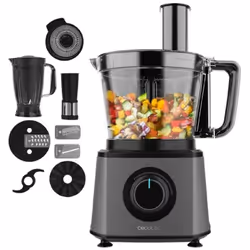 Tritatutto con potenza massima di 2000 W, struttura in acciaio inossidabile, 2 velocità e Pulse. Ciotola da 3,5 l inclusa. Ac ...