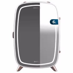Mini frigo per cosmetici da 6 litri con specchio e luce LED Volume di 6 litri: capacità ideale per riporre al suo interno tut ...