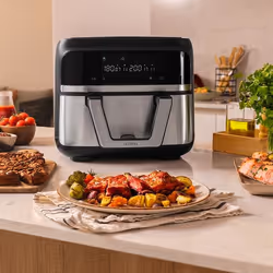 Cecotec Cecofry Dual 9000 Singolo 9 L Indipendente 2850 W Friggitrice ad aria calda Nero, Acciaio inox - Vista aggiuntiva 6