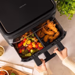 Cecotec Cecofry Dual 9000 Singolo 9 L Indipendente 2850 W Friggitrice ad aria calda Nero, Acciaio inox - Vista aggiuntiva 7