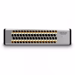 Cecotec 05323, Riscaldatore di ambienti elettrico al quarzo, Vetro di quarzo, Interno, Parete, Nero, Acciaio inox, 1200 W