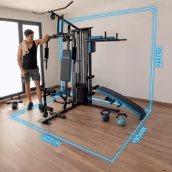 Cecotec Drumfit HomeGym 2000 Double Multiestación Bicipiti, Petto, Forearms, Spalle, Tricipiti - Vista aggiuntiva 7