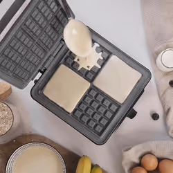 Cecotec 08017 piastra per waffle 4 waffle 1200 W Acciaio inox, Bianco - Vista aggiuntiva 5