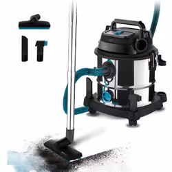 Aspiratore di liquidi e solidi in metallo di grande durata e resistenza con una capacità di 20 l e 1400 W di potenza per risu ...