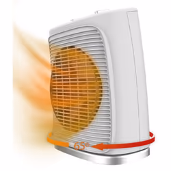 Termoventilatore da 2000 W con 3 modalità di funzionamento e oscillazione. Termoventilatore con 2000 W di potenza per un ambi ...