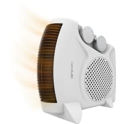 Riscaldatore elettrico a basso consumo ReadyWarm 2000 Max Dual White. Termoventilatore da 2000 w, oscillazione a 65°, 3 modalità, termostato