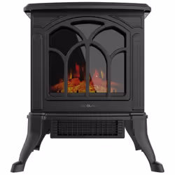 Caminetto elettrico a piantana da 1500 W, due livelli di potenza, termostato regolabile e controllo della fiamma. Caminetto d ...