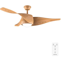 Cecotec Ventilatore da soffitto de con luce EnergySilence Aero 5290 LightWood. 40 W e 52", con motore DC, telecomando, luce LED, timer programmabile,