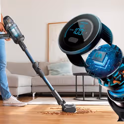 Cecotec Conga Rockstar 9500 Connected Ergowet 3000 IA Aspirapolvere stick 4-in-1 Batteria Secco HEPA Senza sacchetto 0,6 L 680 W Nero, Verde 3 Ah - Vista aggiuntiva 5