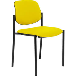 Piqueras Y Crespo - Sedia fissa Villalgordo similpiel giallo telaio giallo nero