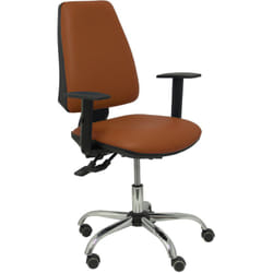 Sedia Elche s 24 ore in ecopelle marrone
