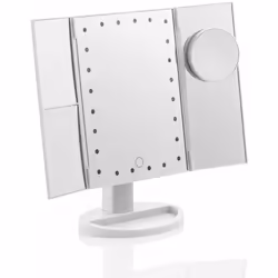 innovagoods specchio d'ingrandimento LED 4 in 1. uno specchio da tavolo molto pratico per il trucco, l'acconciatura, la depil ...