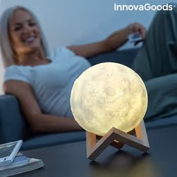 InnovaGoods 8435527816599 lampada da tavolo 1,5 W LED Bianco, Legno