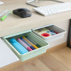 Innovagoods - Set de Underalk cassettiera adesiva per scrivania, organizza el scrivania de in modo pratico ed efficiente, confezione de 2, design