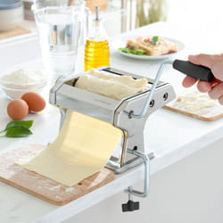 Innovagoods - Macchina per la pasta ®, macchina per la pasta in acciaio inox, macchina per la pasta fresca, 3 tipi de pasta spaghetti, tagliatelle e