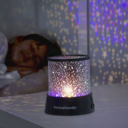 Innovagoods - Luce notturna per bambini, proiettore di stelle aiuta a rilassarsi e ad addormentarsi, decorazione della camera da letto 2 modalità