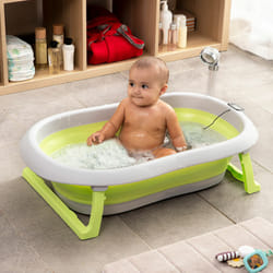 InnovaGoods Fovibath vaschetta per bagnetto Elastomero Termoplastico (TPE) Verde, Grigio 38 L