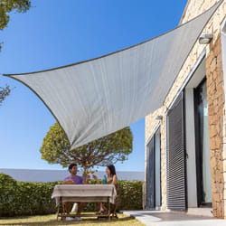Innovagoods - Tenda a vela 3x4m, rettangolare, per terrazzi, protezione uv per esterni, pergole, giardini, terrazze. Colore Grigio