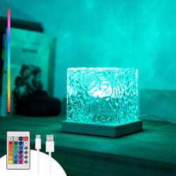 Innovagoods - Lampada Aurora Boreal, Luce notturna per bambini 16 colori, 7 intensità, 4 sequenze, Lampade de Comodino de Lampada notturna Autonomia
