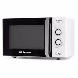 Orbegozo MIG 3021, Superficie piana, Microonde con grill, 30 L, 1000 W, Manopola, Bianco