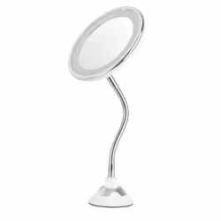 Orbegozo ESP 1020 specchietto per trucco Ventosa Rotondo Argento, Bianco