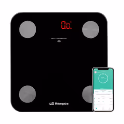 Orbegozo PB 3000, Bilancia pesapersone elettronica, 180 kg, 100 g, Nero, Grigio, 6 kg, kg, lb, ST