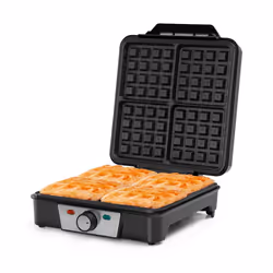 Orbegozo WL 2200 4 waffle 1200 W Nero, Acciaio inox