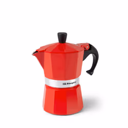 Orbegozo KFR 340, Moka, Rosso, Alluminio, 3 tazze