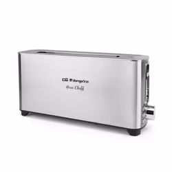 Orbegozo TO 6030, 2 fetta/e, Acciaio inox, Acciaio inox, Pulsanti, Manopola, 1050 W, 230 V