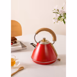 CREATE Retro, 1 L, 1200 W, Rosso, Acrilonitrile butadiene stirene (ABS), Acciaio, Indicatore del livello dell'acqua, Filtro