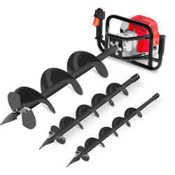 Trivelli a scoppio motore a benzina 75cc 5.2cv, con 3 punte in acciaio 100/150/200mm, profondità massima 80cm Greencut GD750X-3S