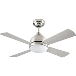 Efectoled - leds C4 Forlight Borneo Ventilatore da Soffitto Nichel Satinato 4 Pale