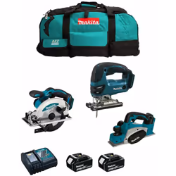 MAKITA Kit MPK18323B Pialla MAKITA DKP180 - Impugnatura antiscivolo grattugiata, con migliore ergonomia e più maneggevole - R ...