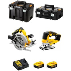 Dewalt - Kit DCS570 + DCS334 (2 x 5,0 Ah + DCB115 + tstak ii + tstak vi)