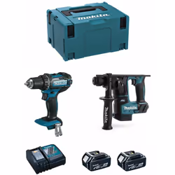 MAKITA Kit 18V MSL2P2 Tassellatore MAKITA DHR171 - Potente motore BL che fornisce maggiore efficienza e prestazioni, riducend ...
