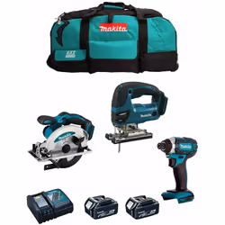 MAKITA Kit 18V MSB3P2B Seghetto Alternativo MAKITA DJV180 - Seghetto Alternativo leggero e compatto con basso livello di vibr ...