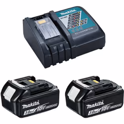 Power Set MAKITA (2 x 18V 3,0 Ah + DC18RC) Batterie MAKITA BL1830 18V 3,0 Ah - Batteria con tecnologia Li-Ion LXT - Carica ra ...
