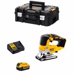 Seghetto Alternativo DeWALT DCS334 - Il motore brushless offre maggiore autonomia e durata - Interruttore di velocità variabi ...